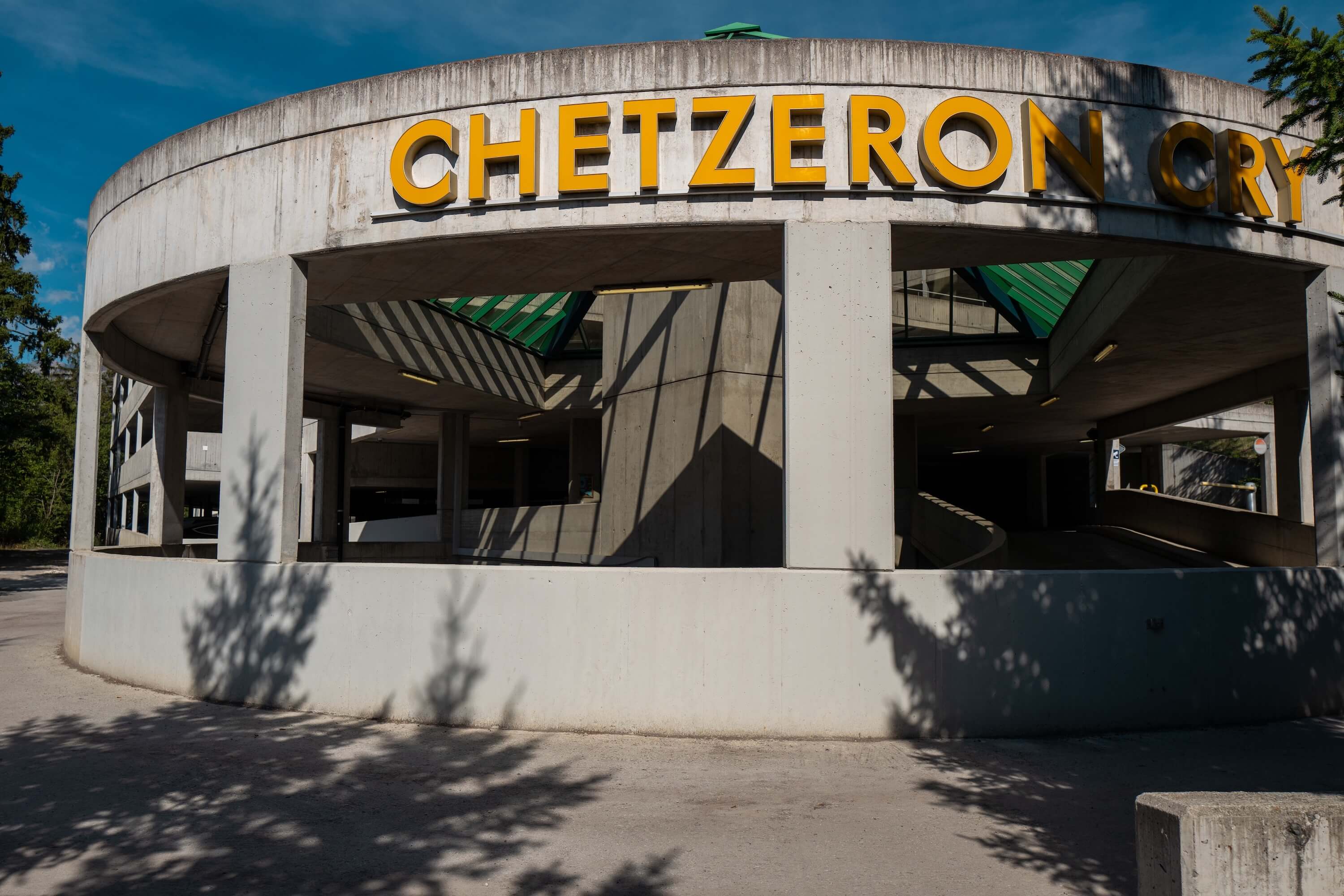 The Chetzeron parking garage in Crans Montana