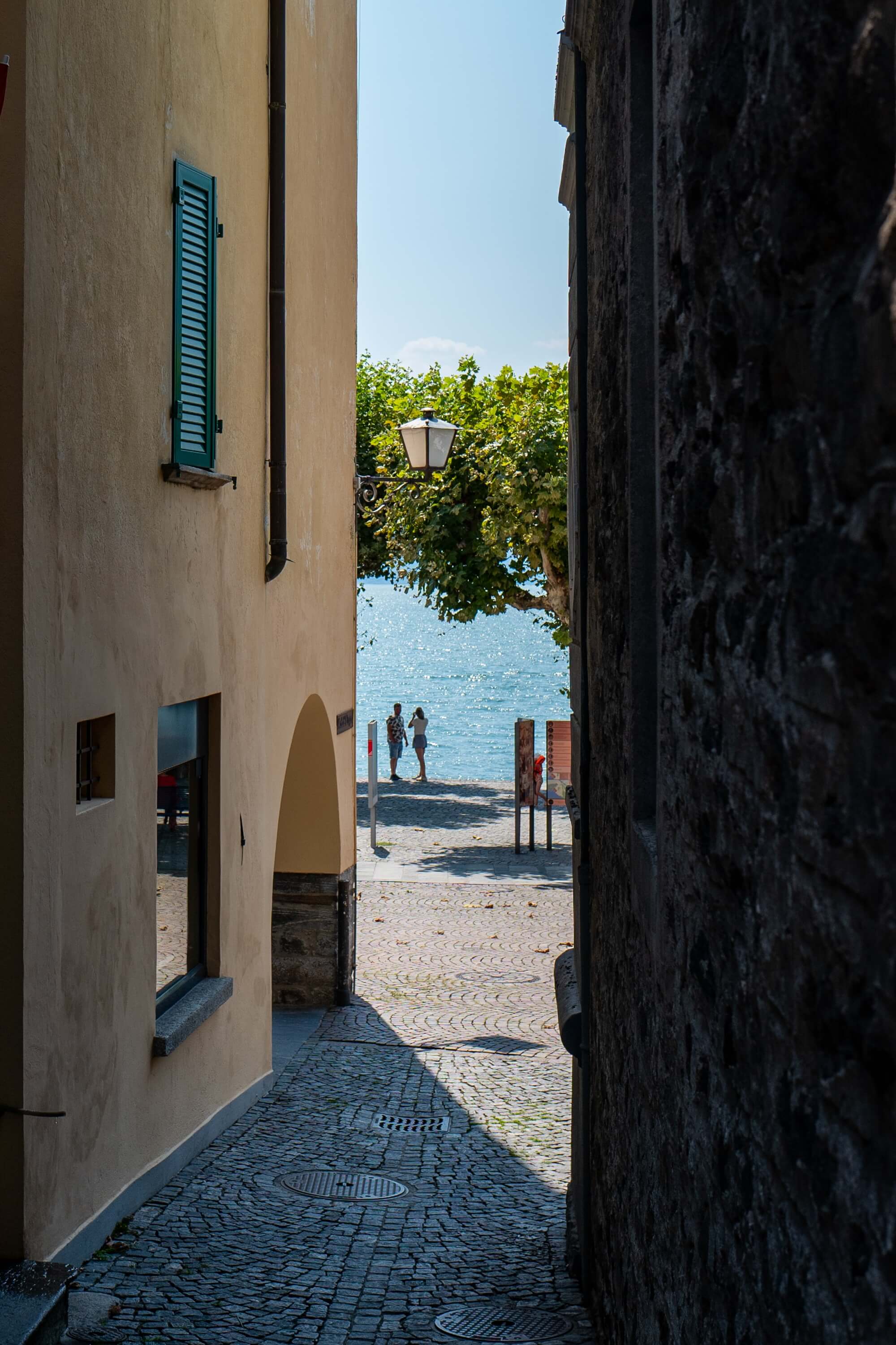 A view of the lake from the back streets