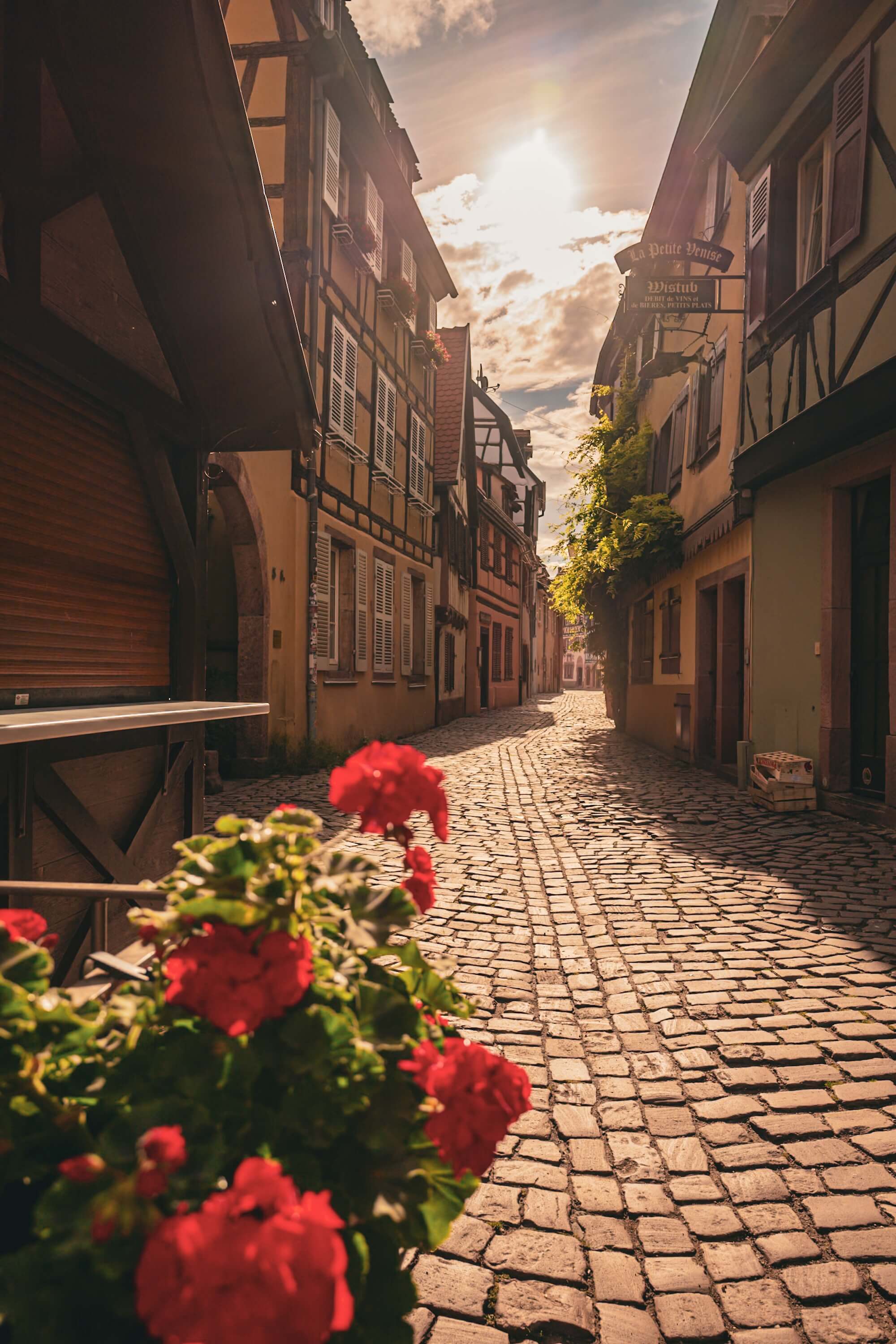 Cobblestone streets of Colmar