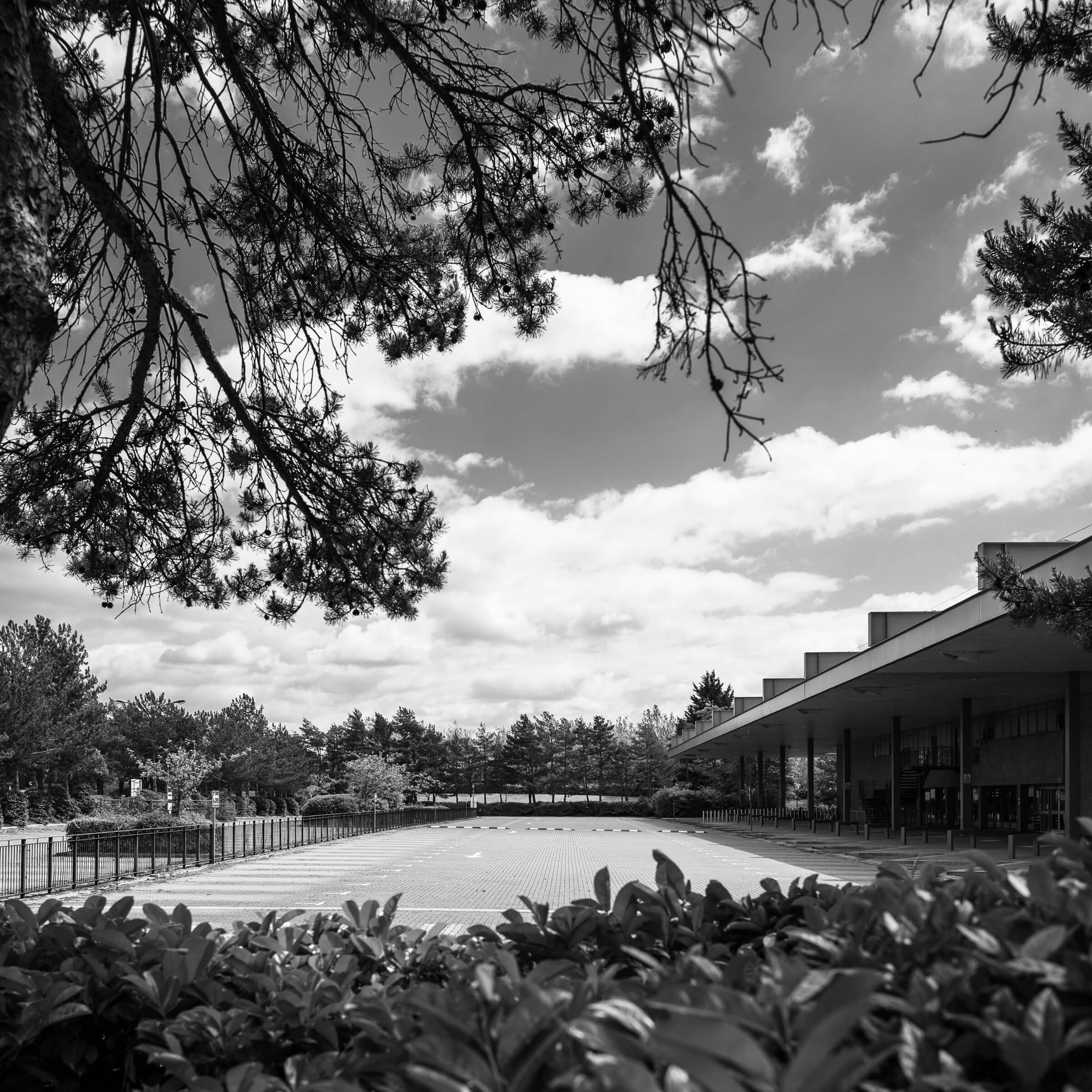 The empty bus station