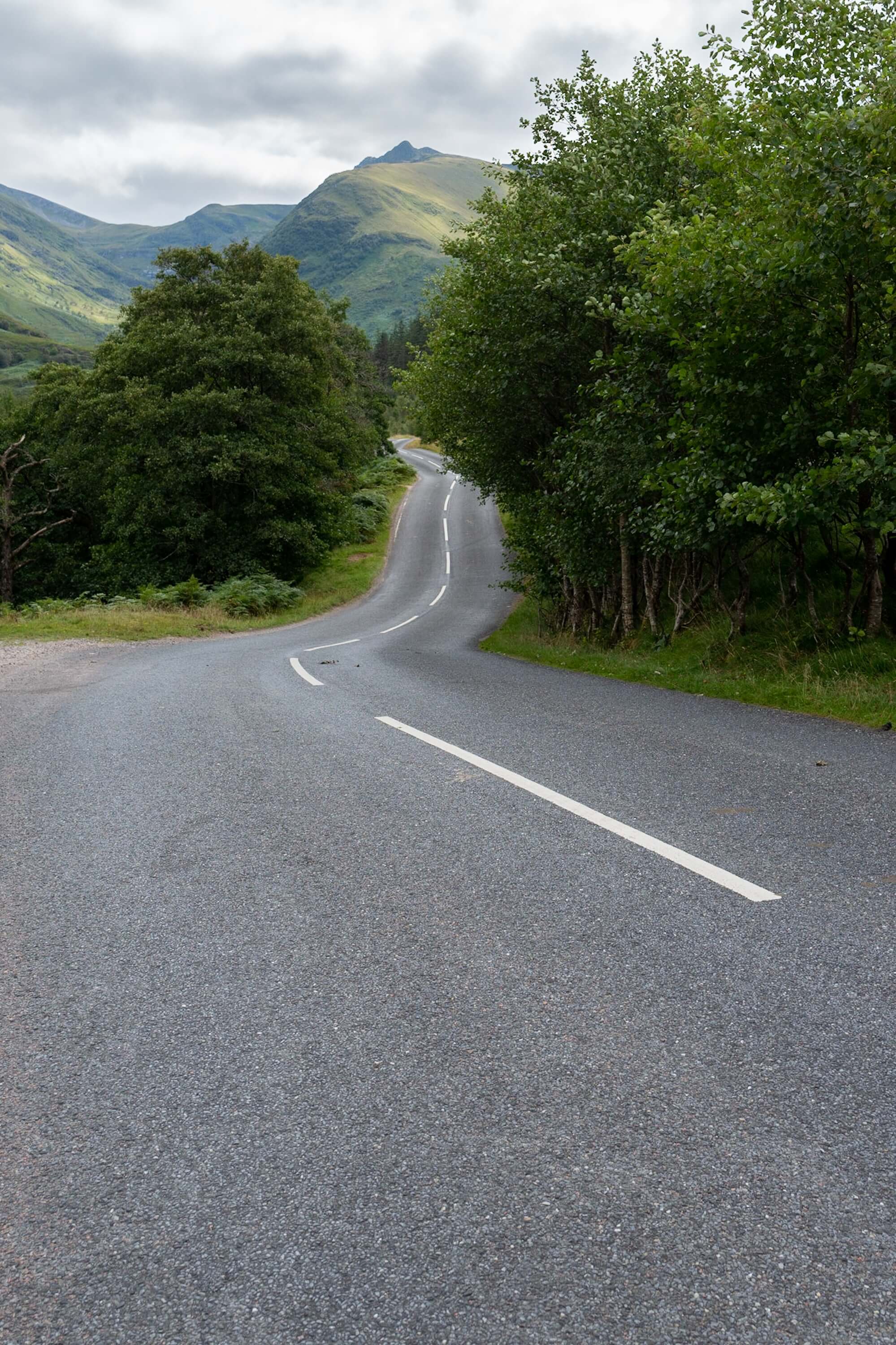 The road through to Glen Nevis