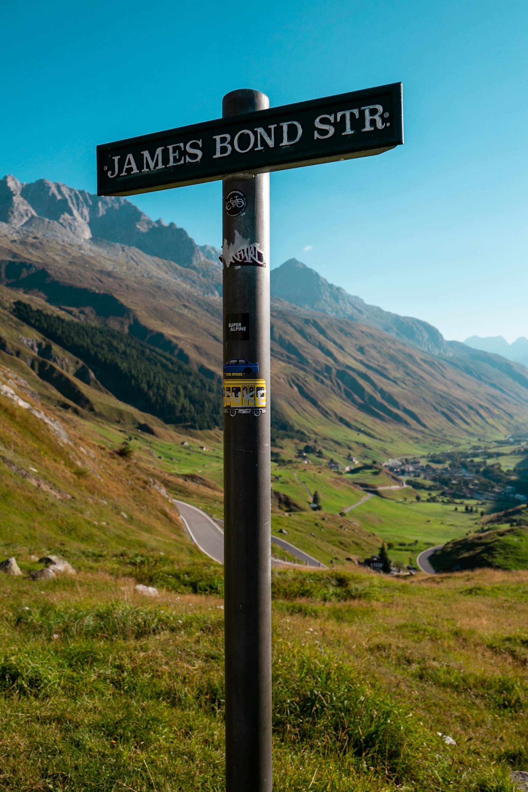 James Bond Strasse road sign