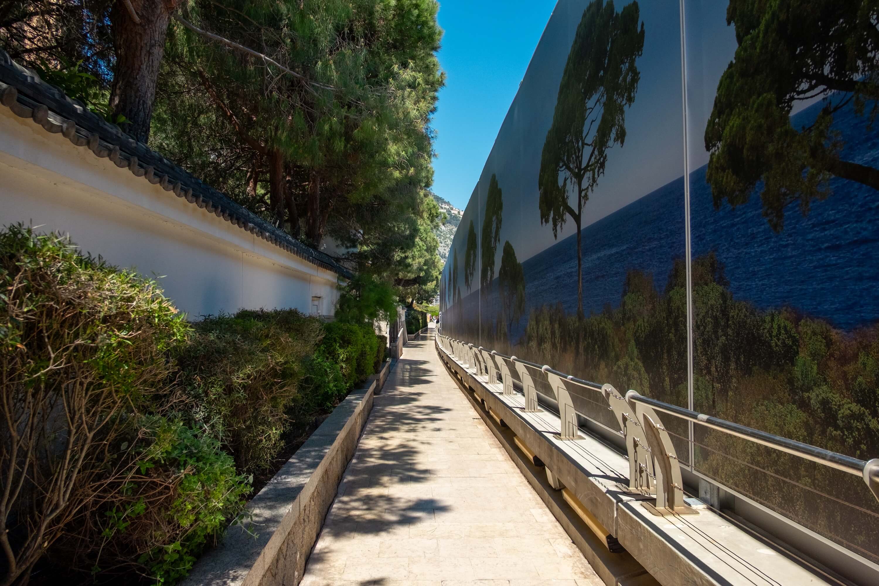 Another from 2017 show the hoarding alongside the Jardin Japonais