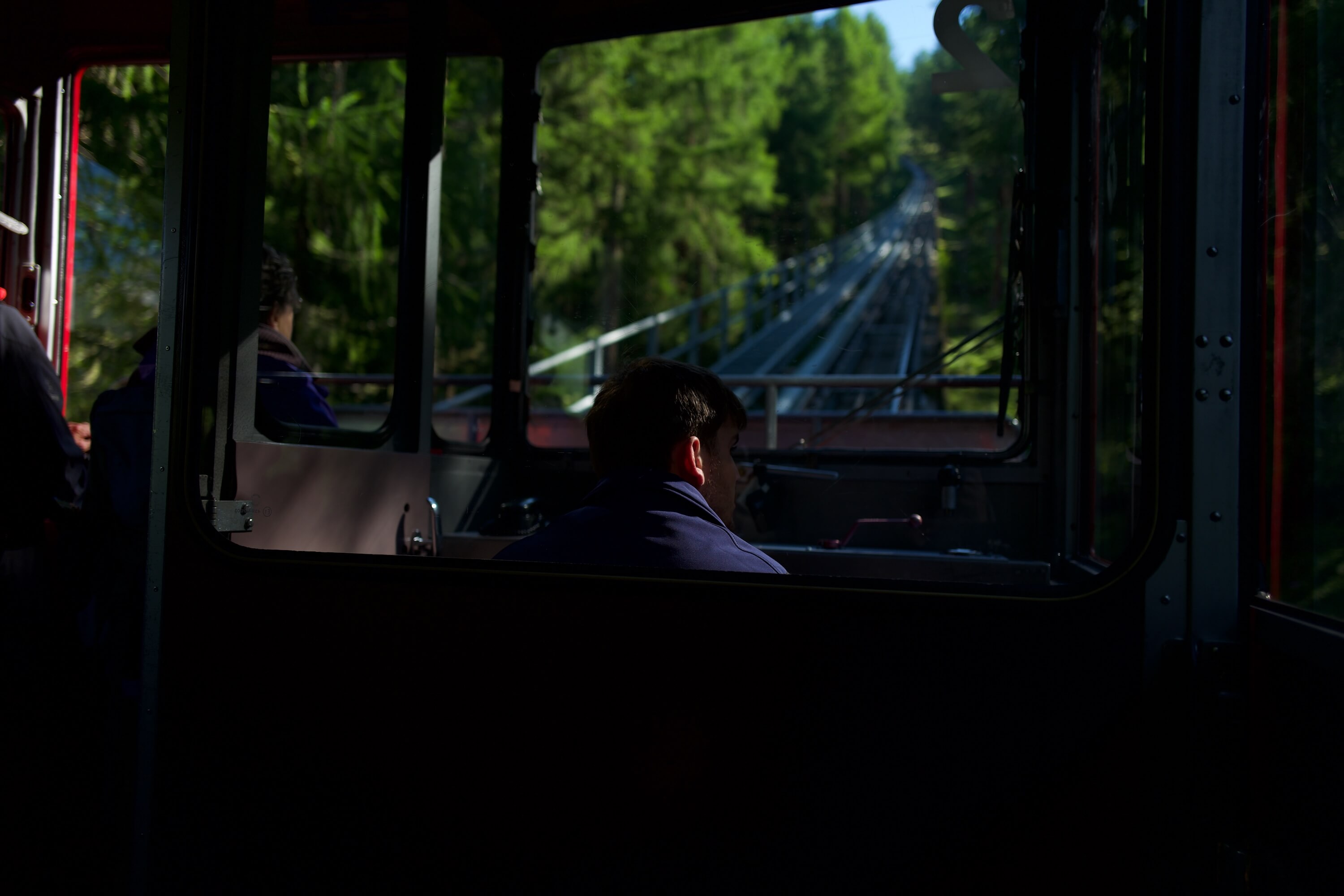 Looking out of the train