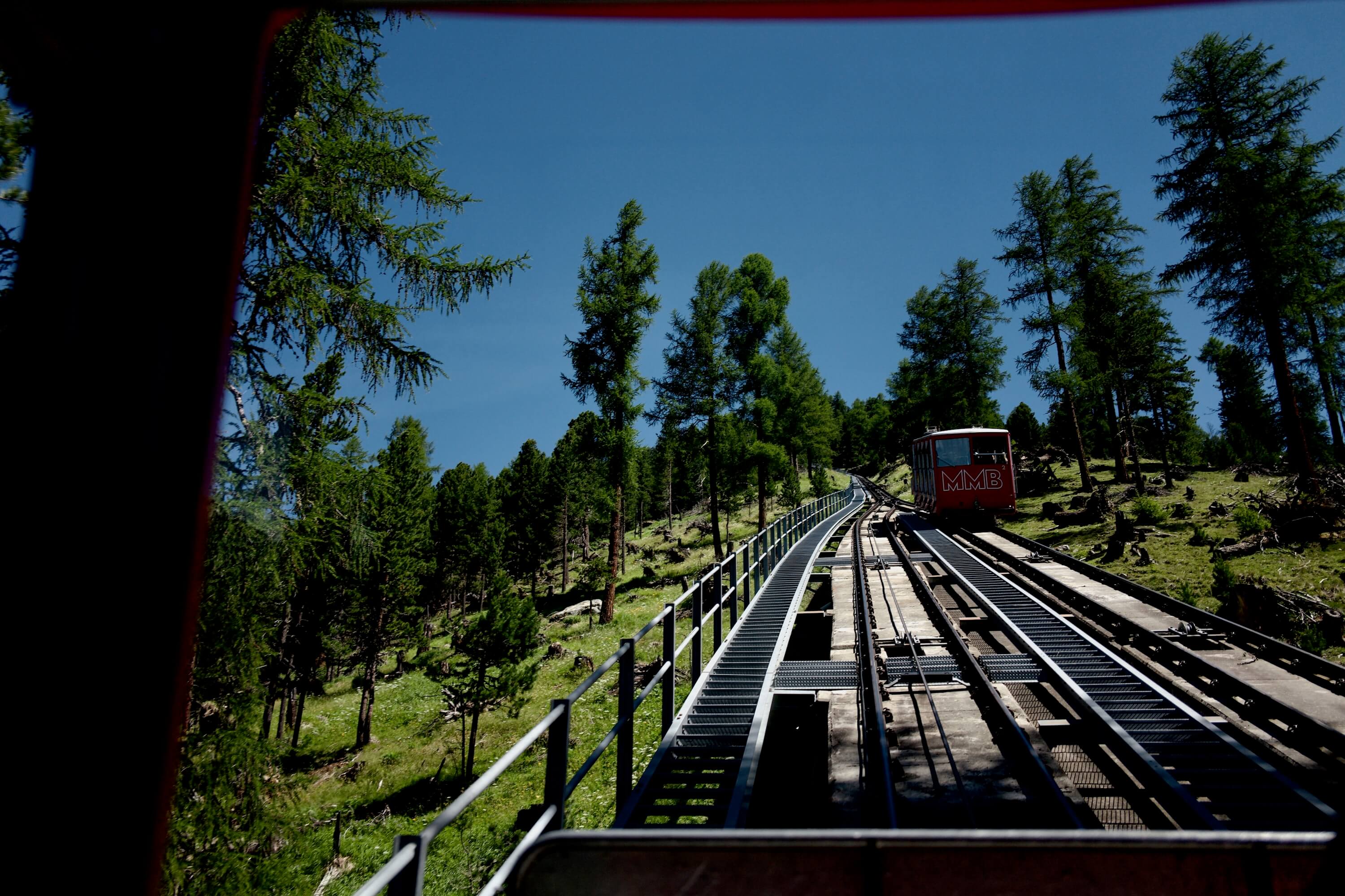 Trains crossover at junction