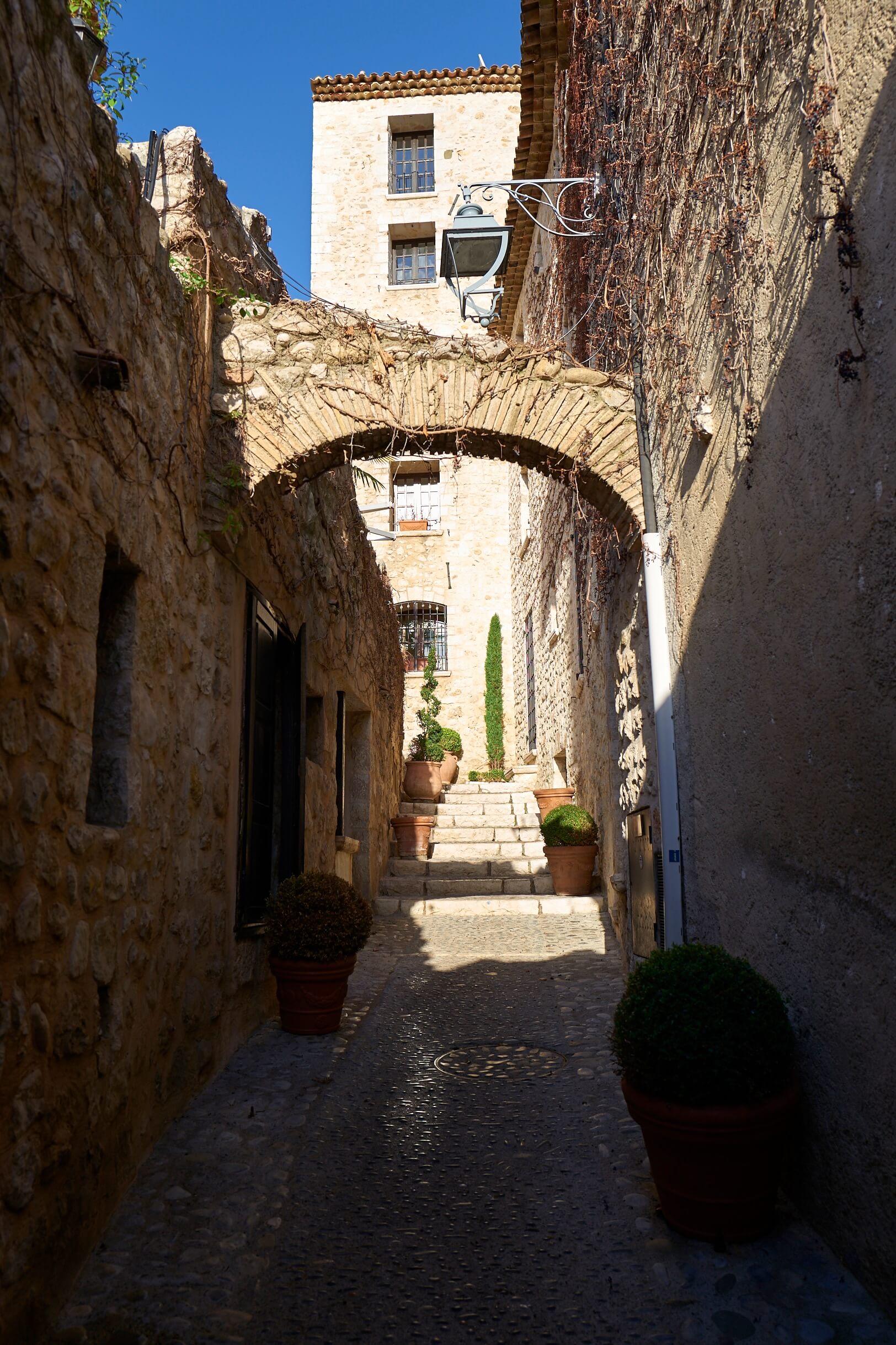Deeps shadows offer a welcome respite from the hot sun