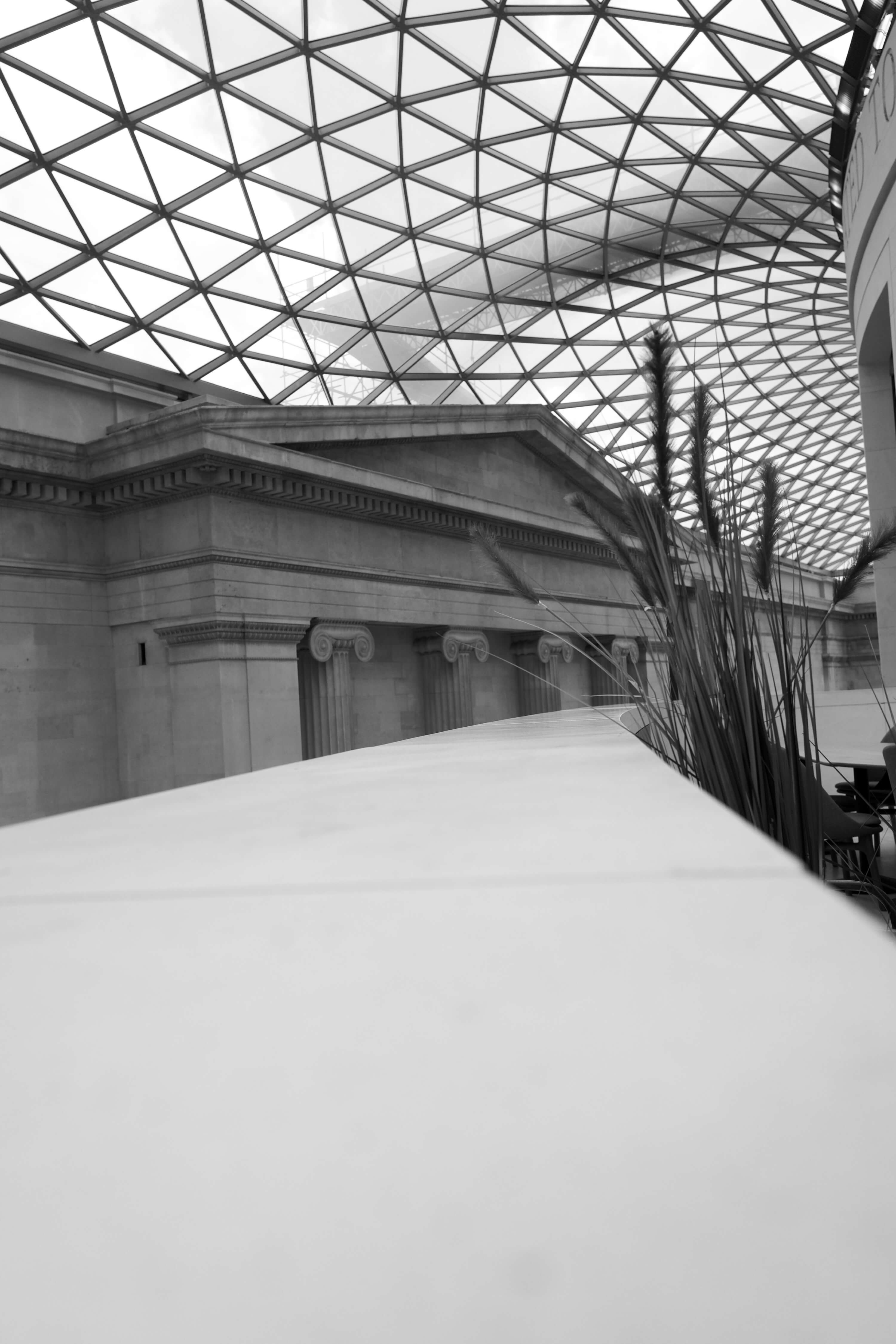 The Great Court interior beneath the glass roof