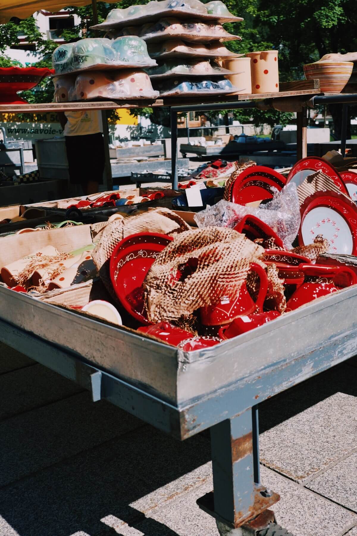 Market stalls in Chamonix