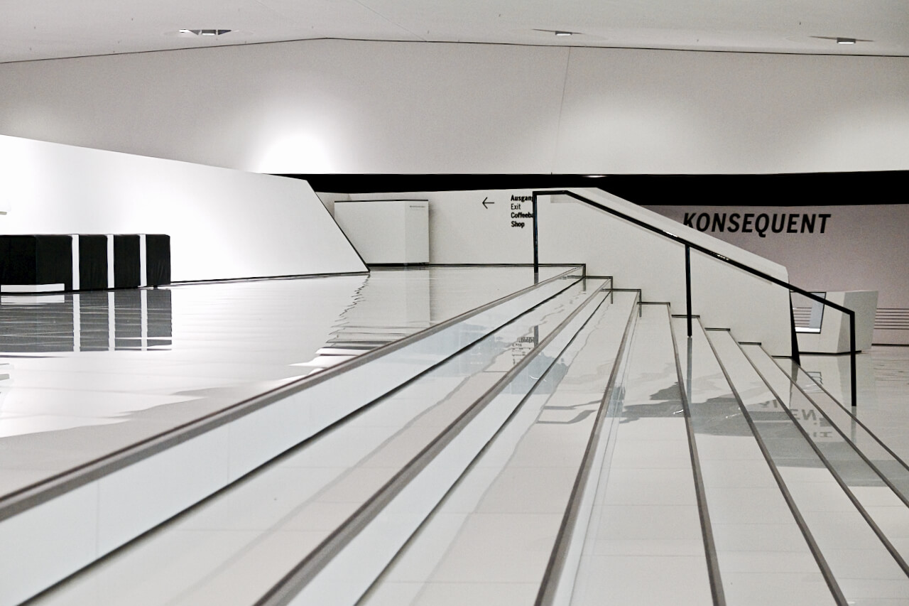Porsche Museum stairs