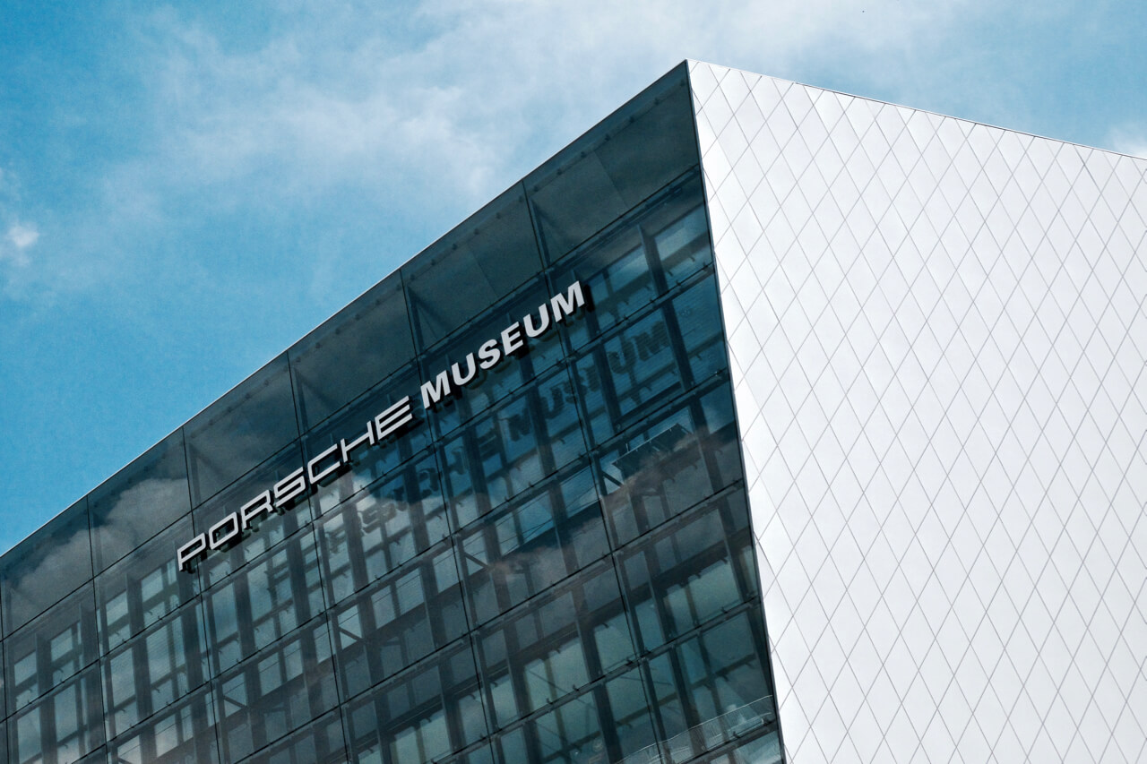 Outside of the Porsche Museum