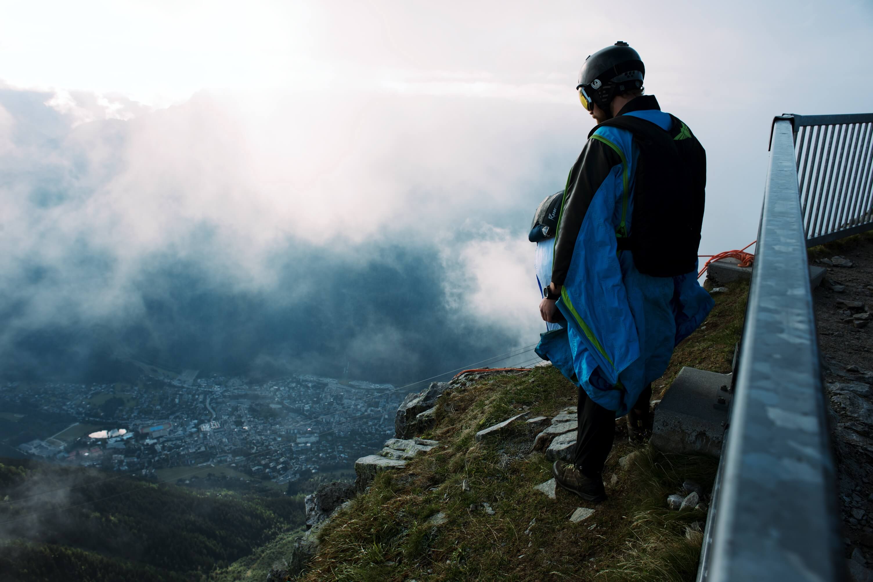 Wingsuit flying in Chamonix