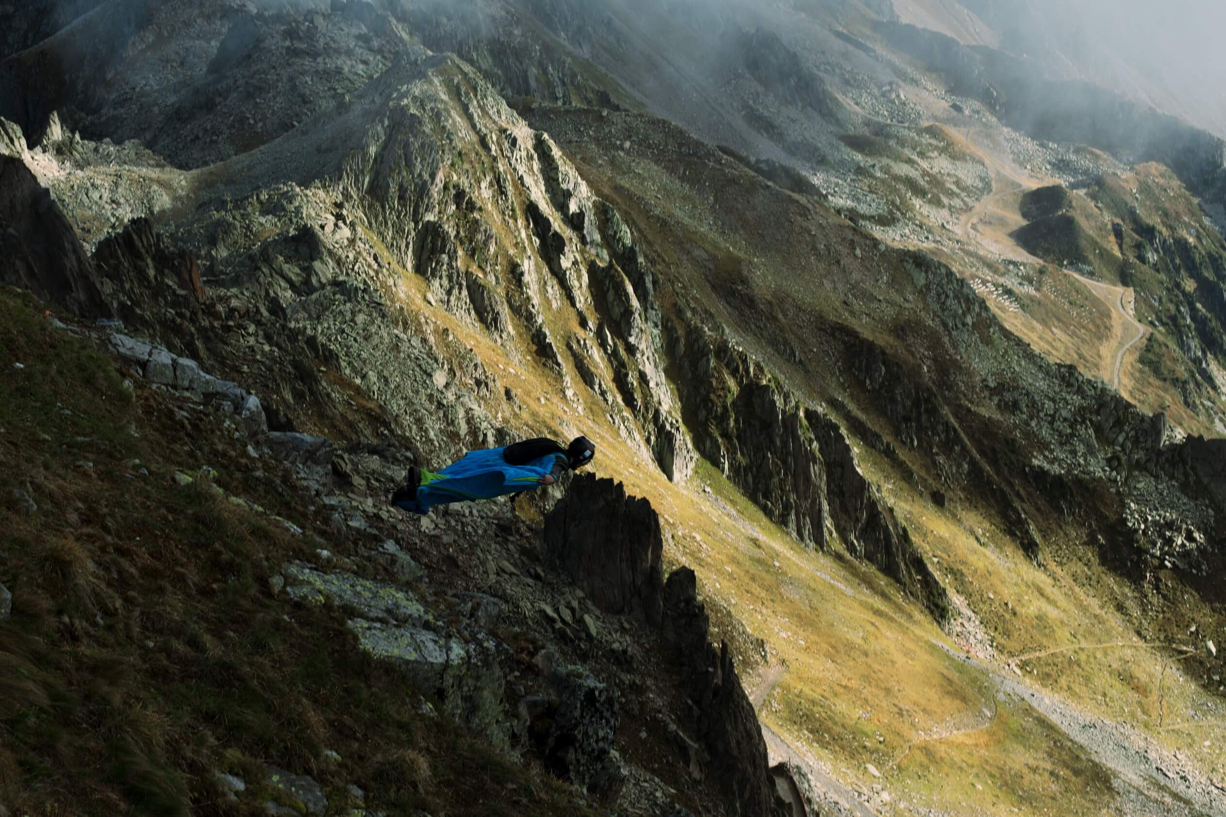 Wingsuit flying in Chamonix