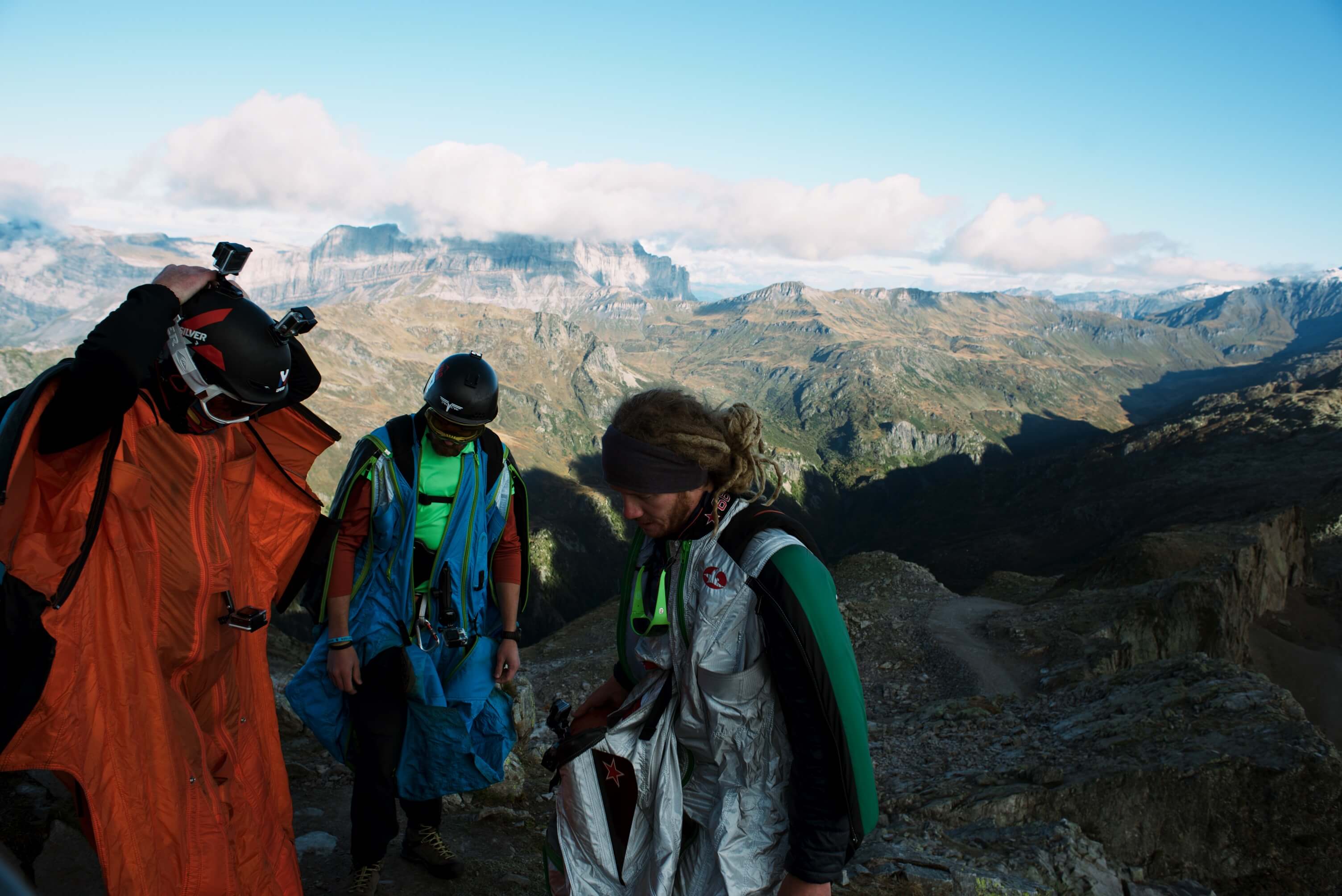 Wingsuit flying in Chamonix