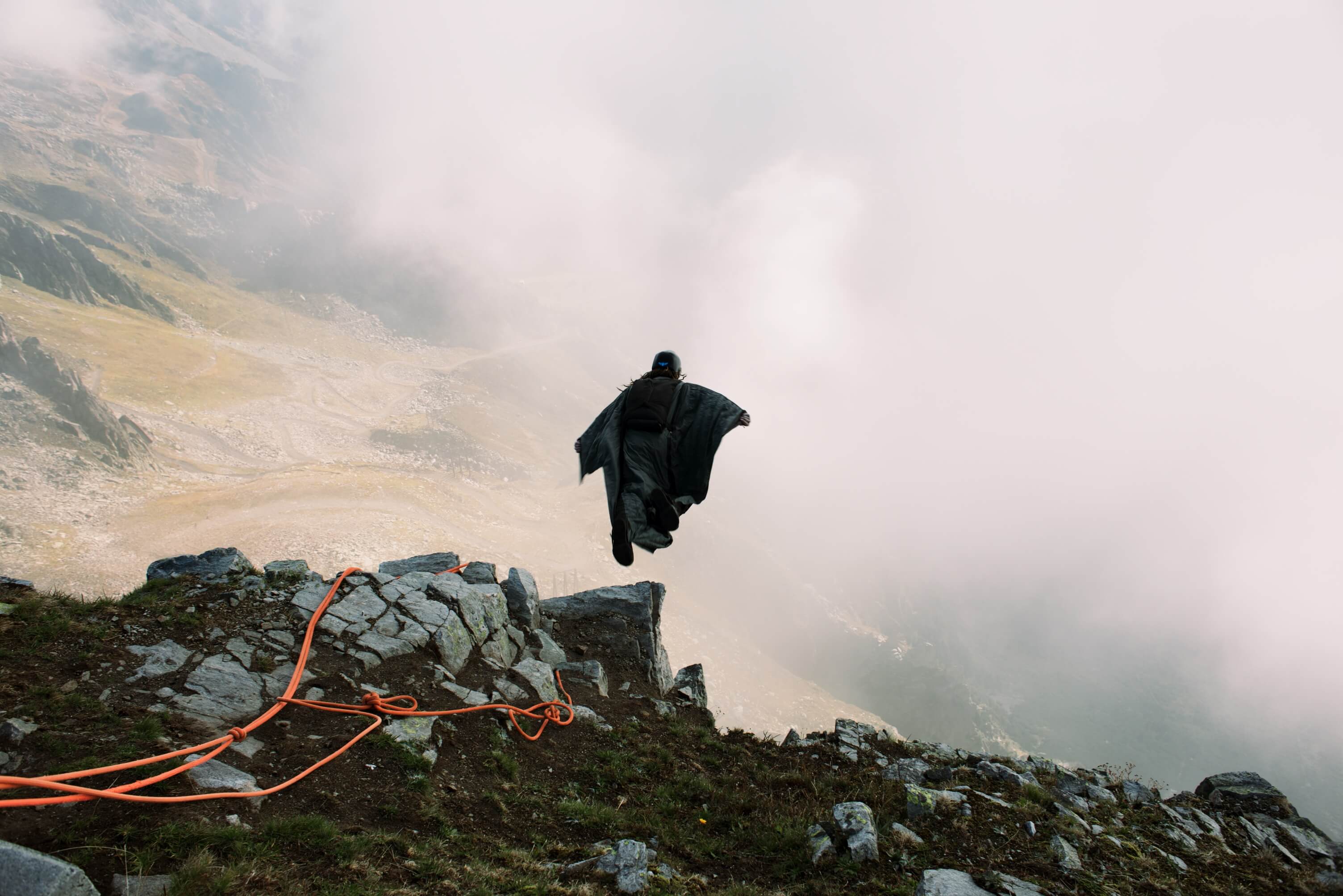 Wingsuit flying in Chamonix
