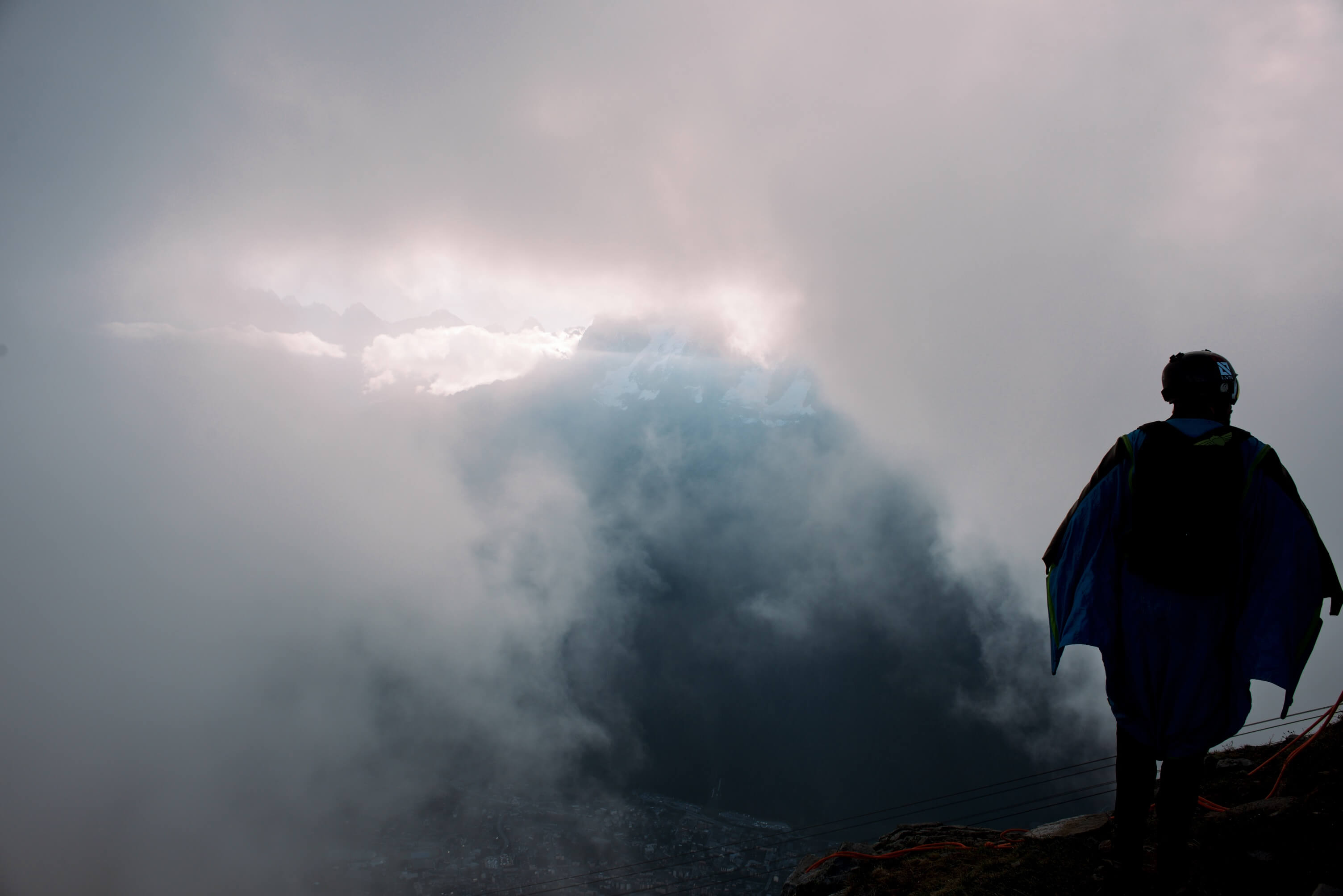 Wingsuit flying in Chamonix