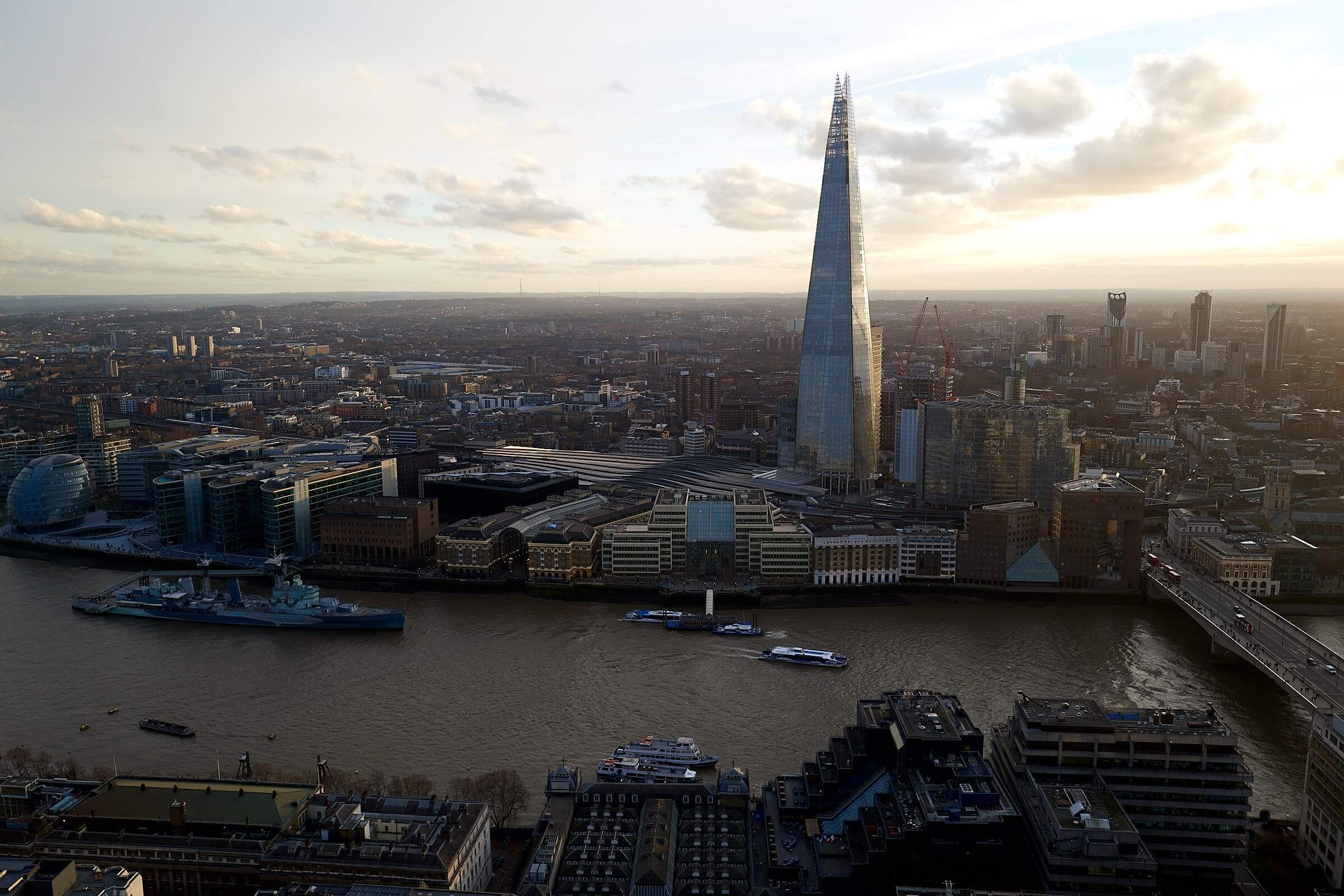 The Thames, The Shard and HMS Belfast