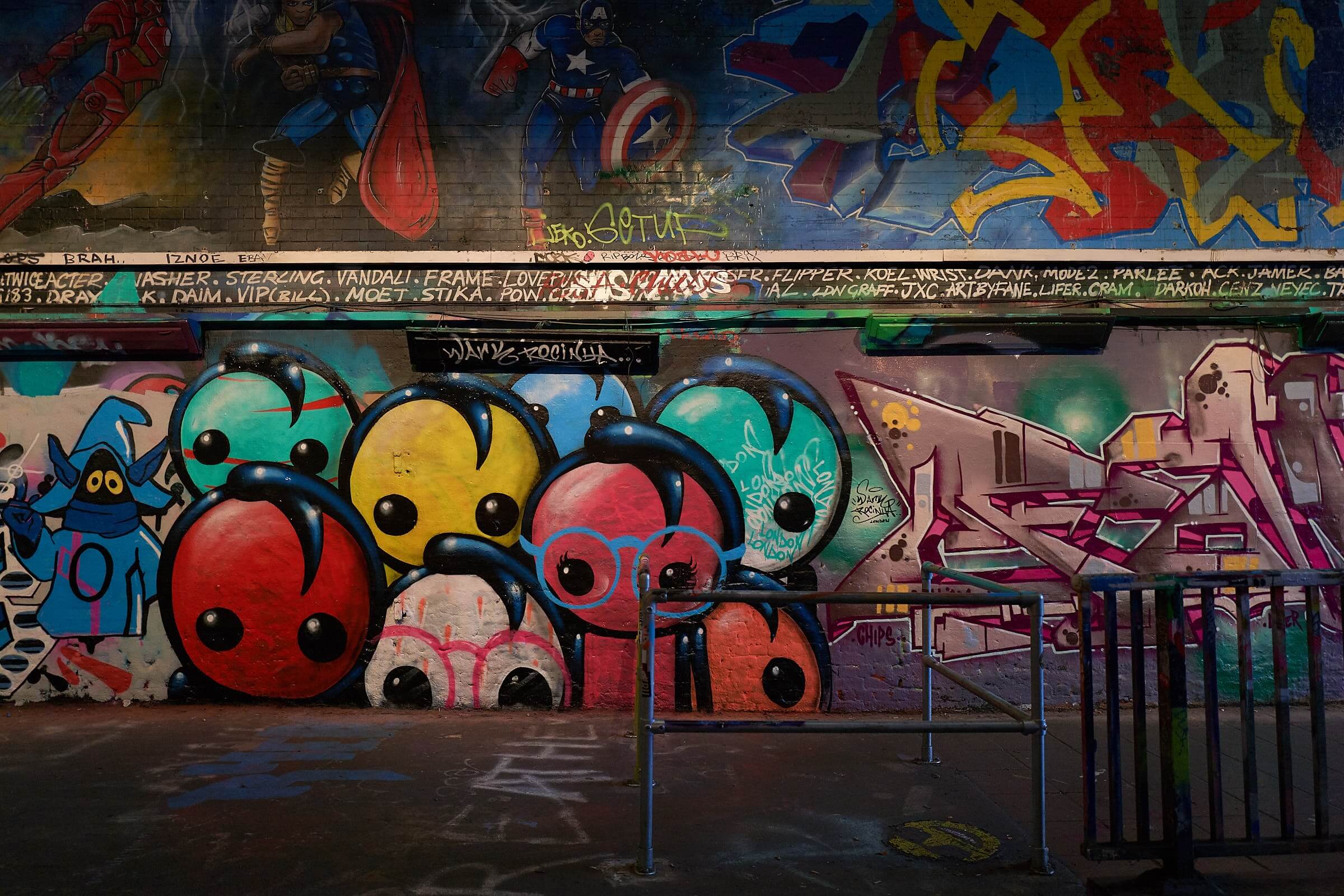 The street art of Leake Street tunnel, London SE1