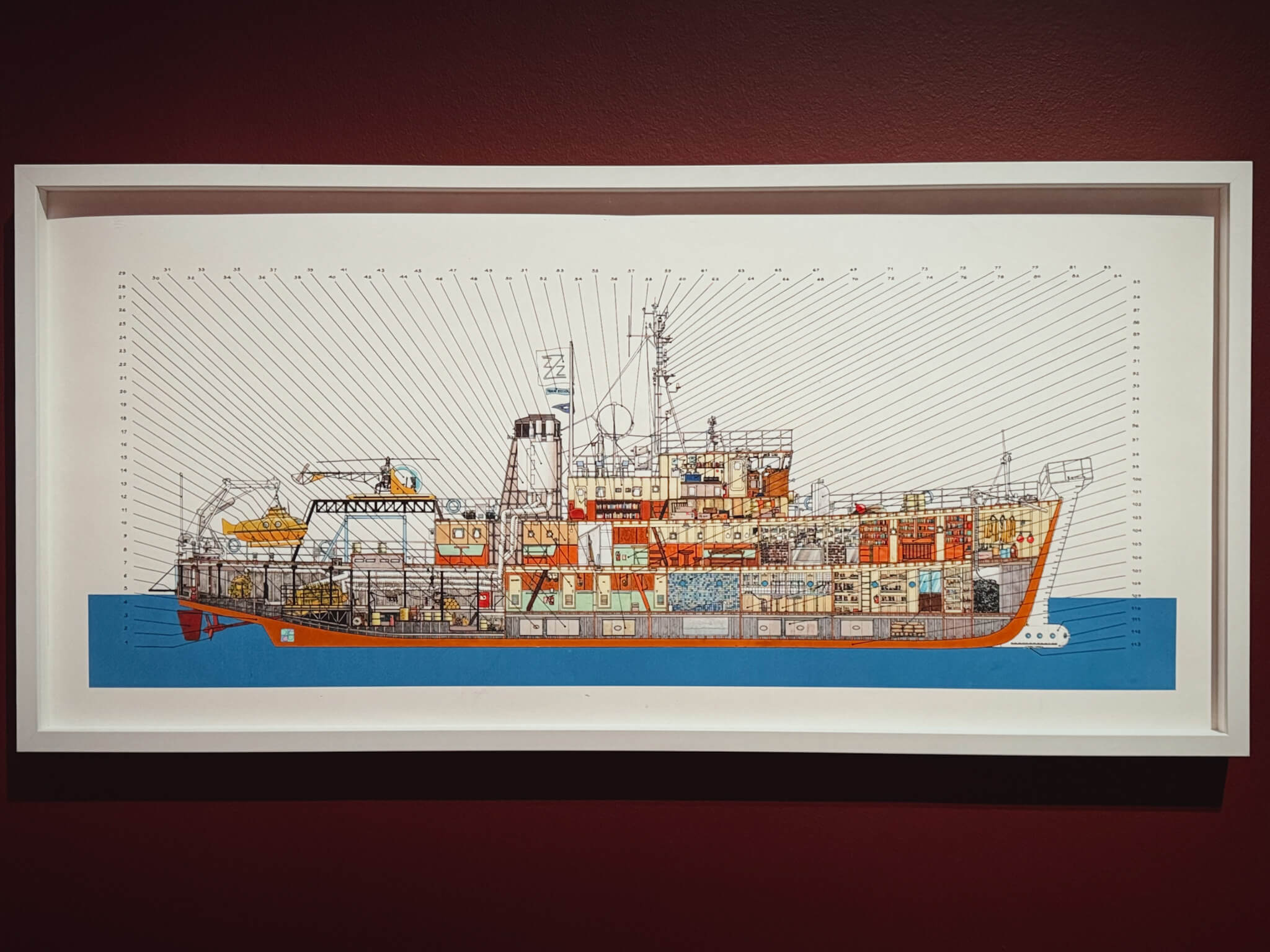 An illustration of the RV Belafonte ship